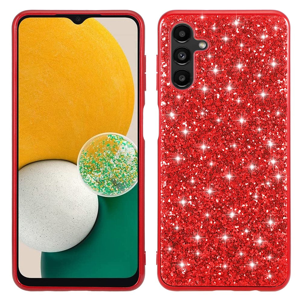 For Samsung Galaxy A24 4G (162.1 x 77.6 x 8.3mm) Glitter Sequins Phone Case Electroplating TPU Frame + PC Back Phone Cover