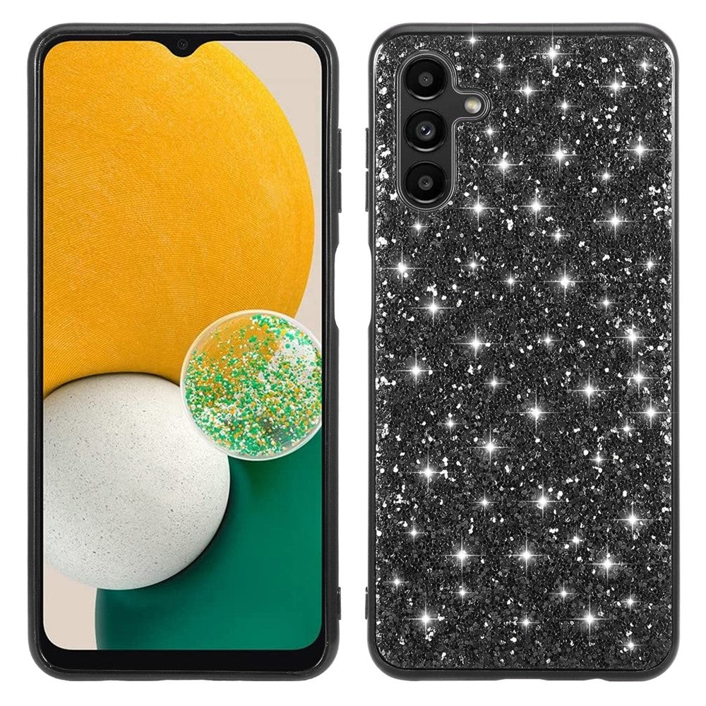 For Samsung Galaxy A24 4G (162.1 x 77.6 x 8.3mm) Glitter Sequins Phone Case Electroplating TPU Frame + PC Back Phone Cover