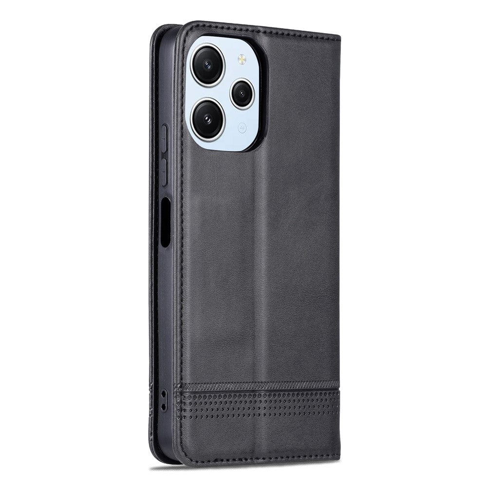 AZNS For Xiaomi Redmi 12 4G Supporting Stand Phone Cover  PU Leather Flip Wallet Case Magnetic Phone Shell