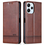 AZNS For Xiaomi Redmi 12 4G Supporting Stand Phone Cover  PU Leather Flip Wallet Case Magnetic Phone Shell