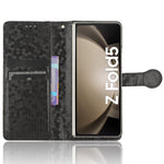 Wallet Shell for Samsung Galaxy Z Fold5 5G Imprinted Dot Pattern Phone Cover PU Leather Stand Case