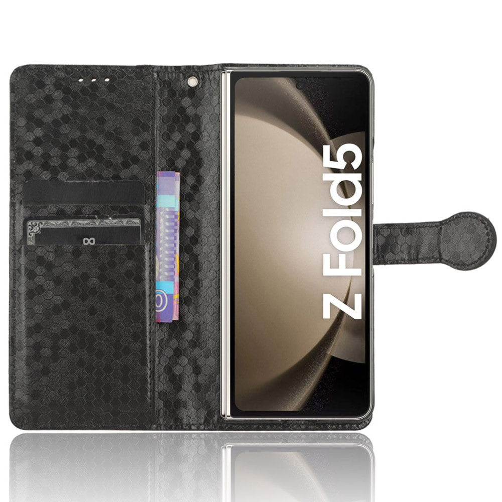 Wallet Shell for Samsung Galaxy Z Fold5 5G Imprinted Dot Pattern Phone Cover PU Leather Stand Case