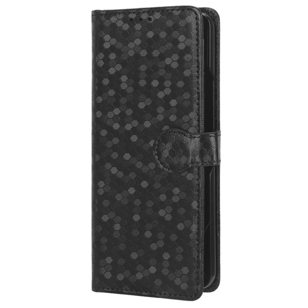 Wallet Shell for Samsung Galaxy Z Fold5 5G Imprinted Dot Pattern Phone Cover PU Leather Stand Case