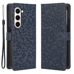 Wallet Shell for Samsung Galaxy Z Fold5 5G Imprinted Dot Pattern Phone Cover PU Leather Stand Case
