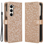 Wallet Shell for Samsung Galaxy Z Fold5 5G Imprinted Dot Pattern Phone Cover PU Leather Stand Case