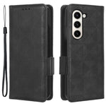 For Samsung Galaxy Z Fold5 5G Imprinted Triangle Cell Phone Cover PU Leather Stand Wallet Case
