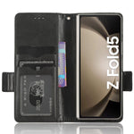 For Samsung Galaxy Z Fold5 5G Imprinted Triangle Cell Phone Cover PU Leather Stand Wallet Case