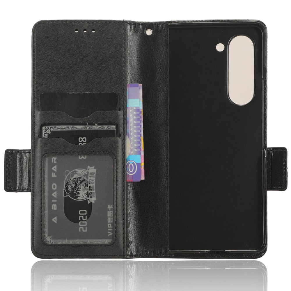 For Samsung Galaxy Z Fold5 5G Imprinted Triangle Cell Phone Cover PU Leather Stand Wallet Case