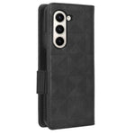 For Samsung Galaxy Z Fold5 5G Imprinted Triangle Cell Phone Cover PU Leather Stand Wallet Case