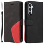 For Samsung Galaxy S23 FE Leather Case Wallet Stand Color Splicing Phone Cover
