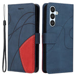 For Samsung Galaxy S23 FE Leather Case Wallet Stand Color Splicing Phone Cover