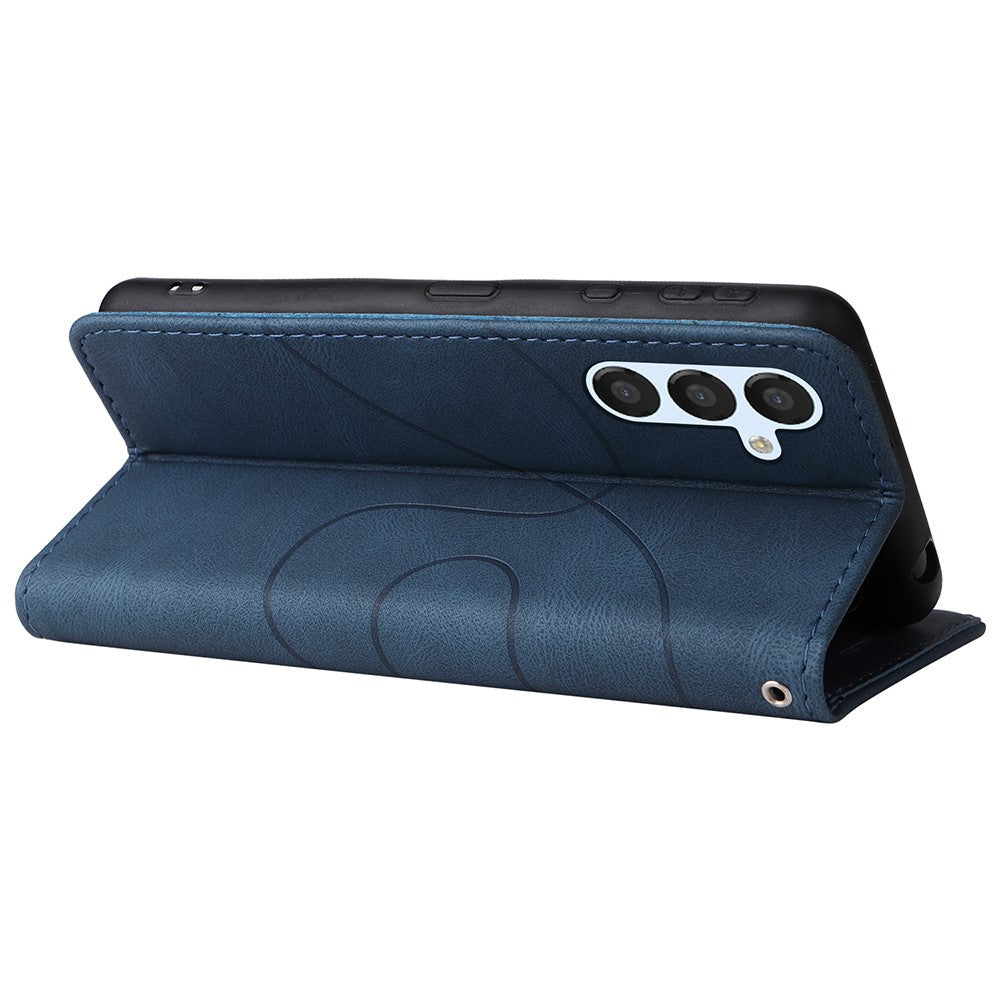 For Samsung Galaxy S23 FE Leather Case Wallet Stand Color Splicing Phone Cover