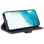 For Samsung Galaxy S23 FE Leather Case Wallet Stand Color Splicing Phone Cover