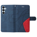 For Samsung Galaxy S23 FE Leather Case Wallet Stand Color Splicing Phone Cover