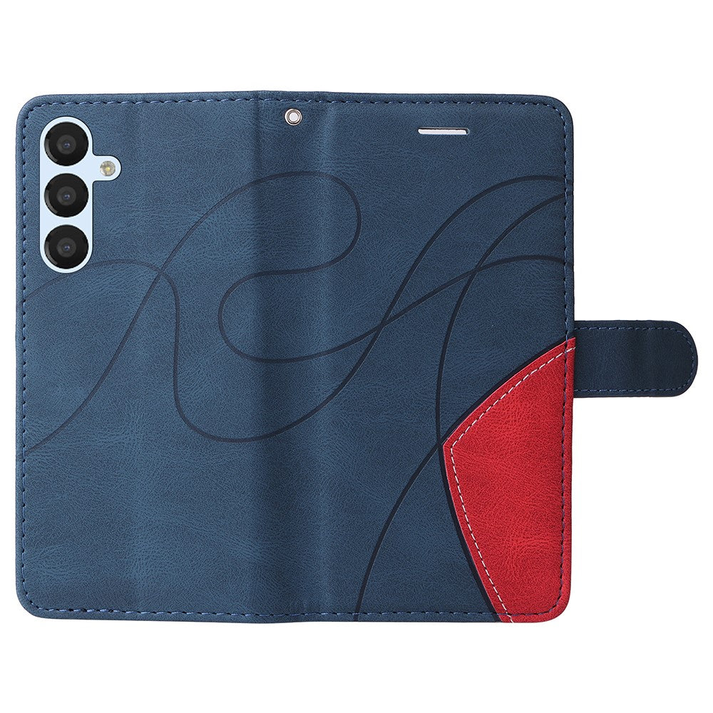 For Samsung Galaxy S23 FE Leather Case Wallet Stand Color Splicing Phone Cover