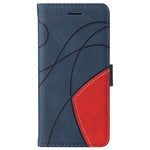 For Samsung Galaxy S23 FE Leather Case Wallet Stand Color Splicing Phone Cover