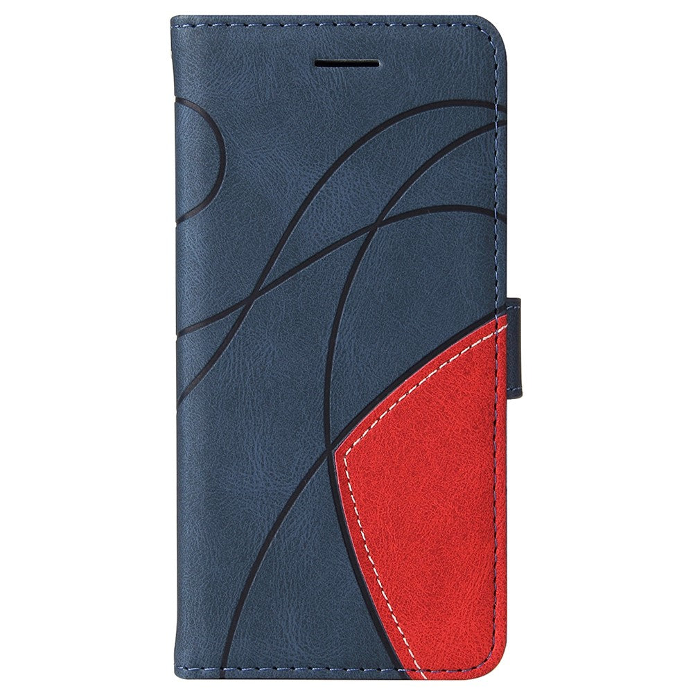 For Samsung Galaxy S23 FE Leather Case Wallet Stand Color Splicing Phone Cover