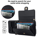 ZD 03 Phone Case for Samsung Galaxy Z Flip5 5G PU Leather + PC RFID Blocking Wallet Cover with Strap