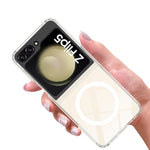Samsung Galaxy Z Flip5 5G Transparent mobilskal Akryl+TPU mobilskal Magnetiskt Skal