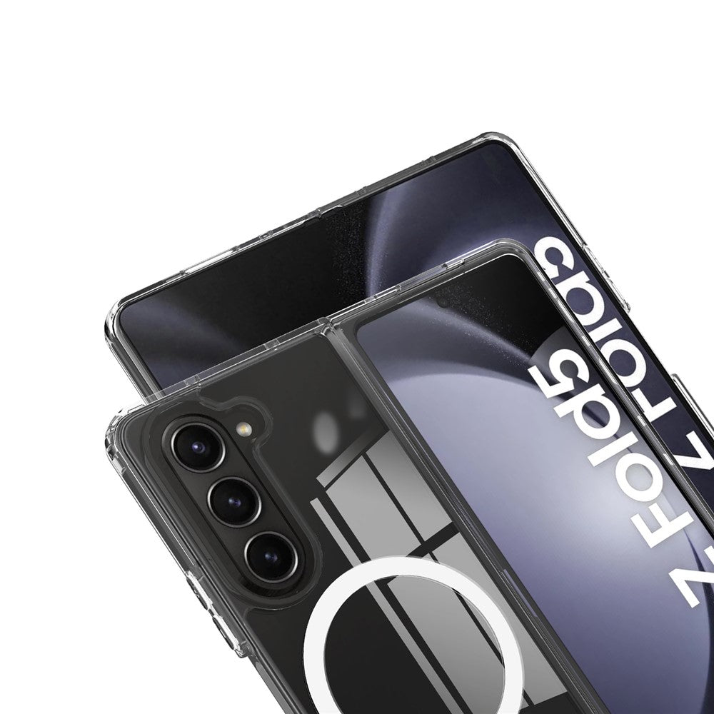 For Samsung Galaxy Z Fold5 5G Magnetic Case Magnetic Case Acrylic+TPU Clear Phone Cover