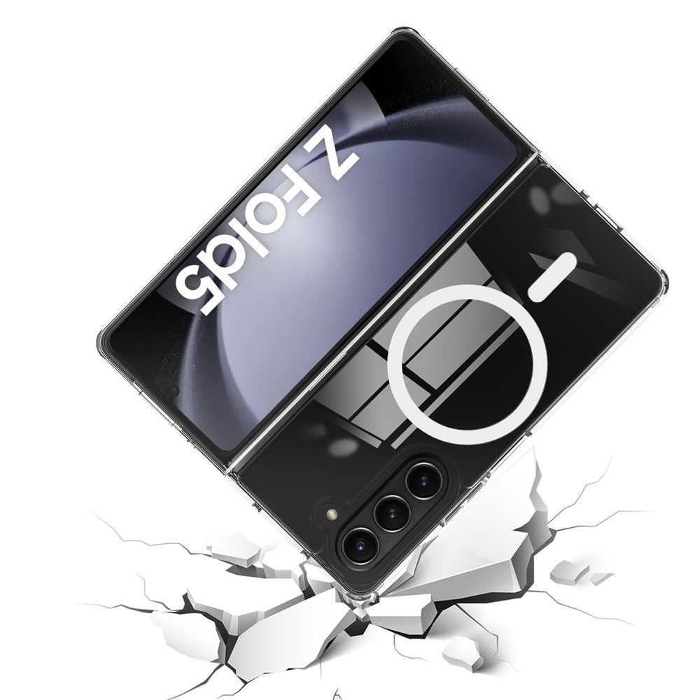For Samsung Galaxy Z Fold5 5G Magnetic Case Magnetic Case Acrylic+TPU Clear Phone Cover