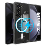 For Samsung Galaxy Z Fold5 5G Magnetic Case Magnetic Case Acrylic+TPU Clear Phone Cover