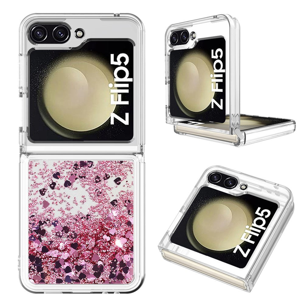 For Samsung Galaxy Z Flip5 5G TPU Case Glitter Quicksand Shockproof Phone Back Cover