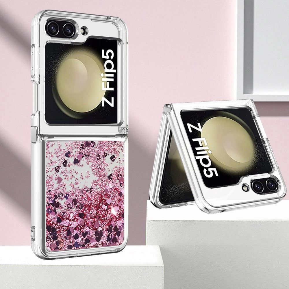 For Samsung Galaxy Z Flip5 5G TPU Case Glitter Quicksand Shockproof Phone Back Cover
