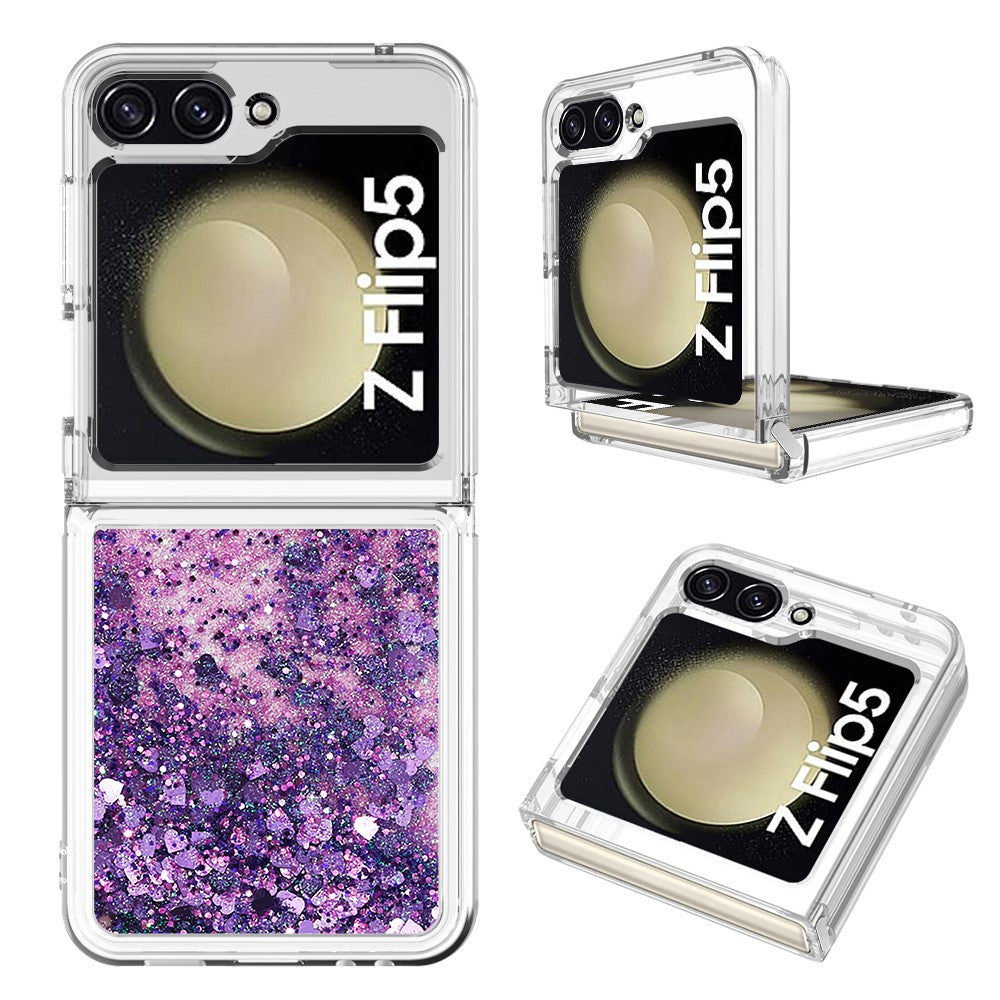 For Samsung Galaxy Z Flip5 5G TPU Case Glitter Quicksand Shockproof Phone Back Cover
