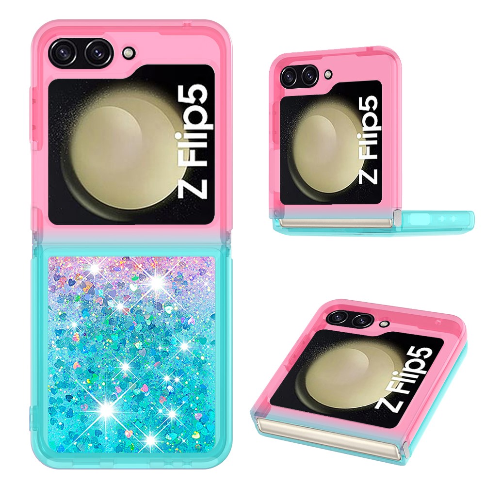 Til Samsung Galaxy Z Flip5 5G TPU Cover med gradient kviksand til bagsiden af telefonen