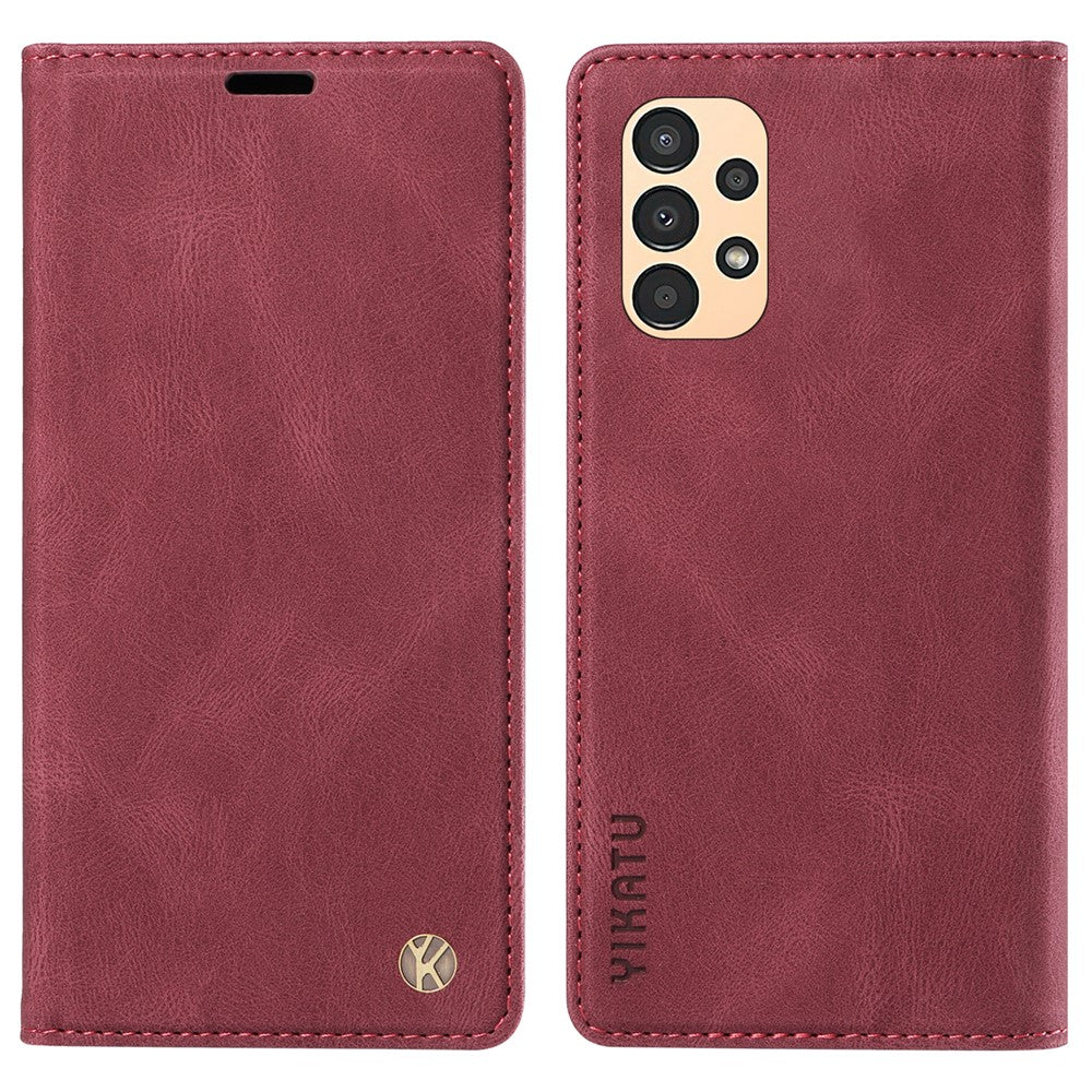 YIKATU YK-004 til Samsung Galaxy A32 5G / M32 5G, Skin-touch flipstativcover, PU-læderpungcover