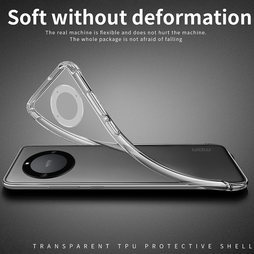 MOFI Transparent Phone Case for Honor X50 , Soft TPU Protective Cell Phone Cover