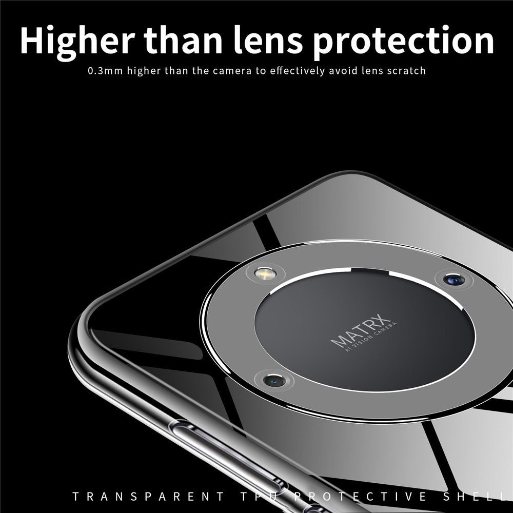 MOFI Transparent Phone Case for Honor X50 , Soft TPU Protective Cell Phone Cover