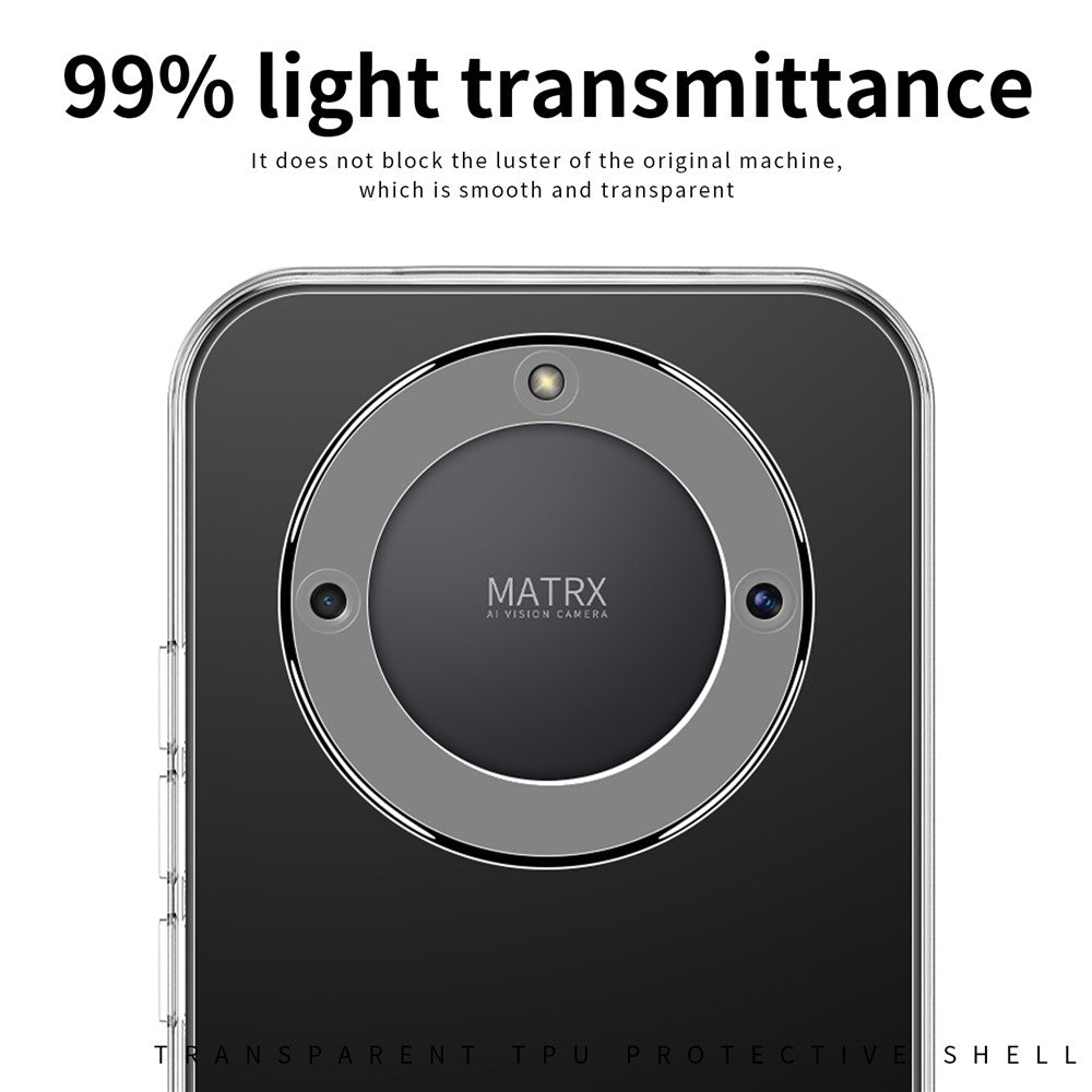 MOFI Transparent Phone Case for Honor X50 , Soft TPU Protective Cell Phone Cover