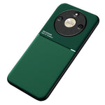 Lines Imprinted PU Leather+TPU Case for Honor X50 , Phone Cover with Car Mount Metal Sheet