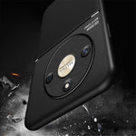 Lines Imprinted PU Leather+TPU Case for Honor X50 , Phone Cover with Car Mount Metal Sheet