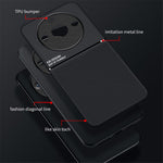 Lines Imprinted PU Leather+TPU Case for Honor X50 , Phone Cover with Car Mount Metal Sheet