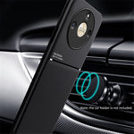 Lines Imprinted PU Leather+TPU Case for Honor X50 , Phone Cover with Car Mount Metal Sheet