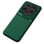Xiaomi 13 Ultra Lines Präglat PU-läder+TPU-skal Magnetisk bilhållare mobilskydd