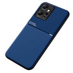 For Xiaomi Redmi Note 12 4G Magnetic Car Mount Phone Case Lines Imprinted PU Leather+TPU Cover