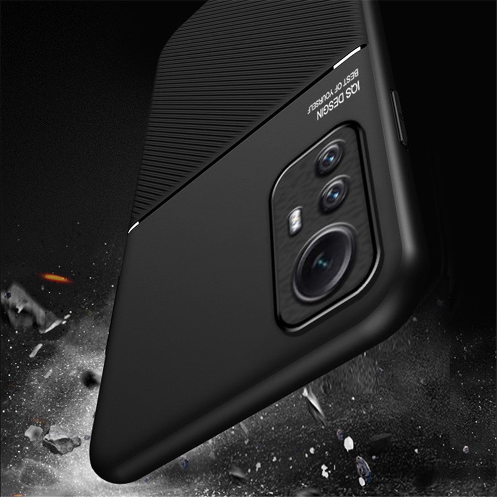 Xiaomi Redmi Note 12S 4G-linjer Präglat PU-läder + TPU-skal Magnetiskt bilfäste mobilskal