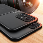 Xiaomi Redmi Note 12S 4G-linjer Präglat PU-läder + TPU-skal Magnetiskt bilfäste mobilskal