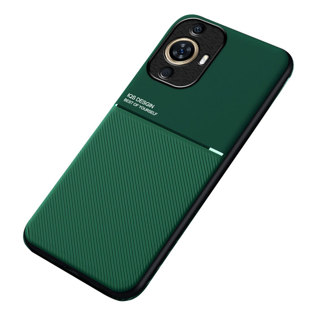 Huawei Nova 11 / Nova 12s 4G / Nova 12 Lite 4G PU-läder + TPU-skal med inbyggd magnetisk hållare metallplåt