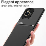 Huawei Nova 11 / Nova 12s 4G / Nova 12 Lite 4G PU-läder + TPU-skal med inbyggd magnetisk hållare metallplåt