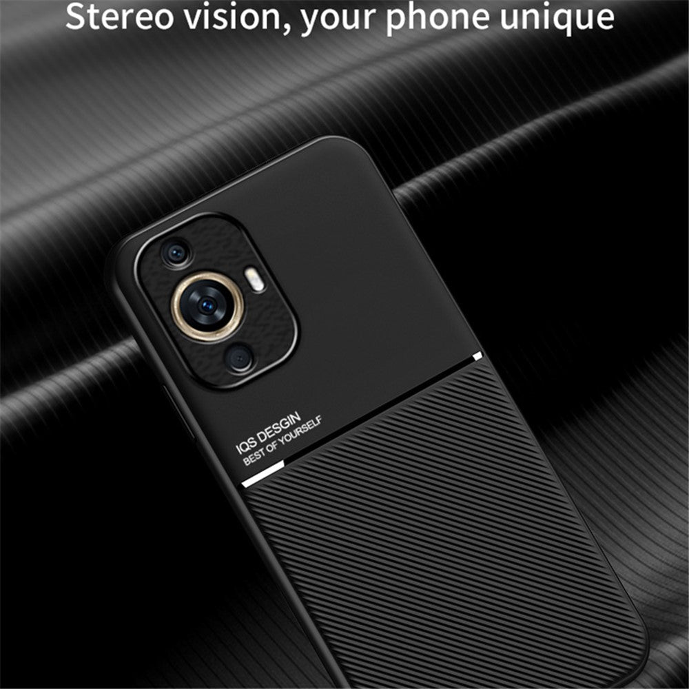 Huawei Nova 11 / Nova 12s 4G / Nova 12 Lite 4G PU-läder + TPU-skal med inbyggd magnetisk hållare metallplåt