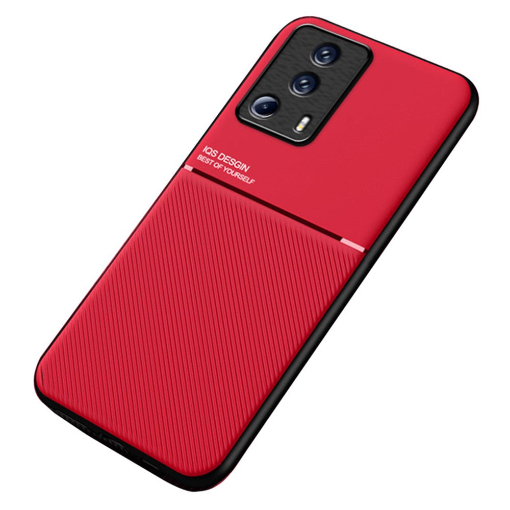 Linjer Präglat mobilskal för Xiaomi 13 Lite / Civi 2 5G, Magnetiskt Bilfäste Läder + TPU mobilskal