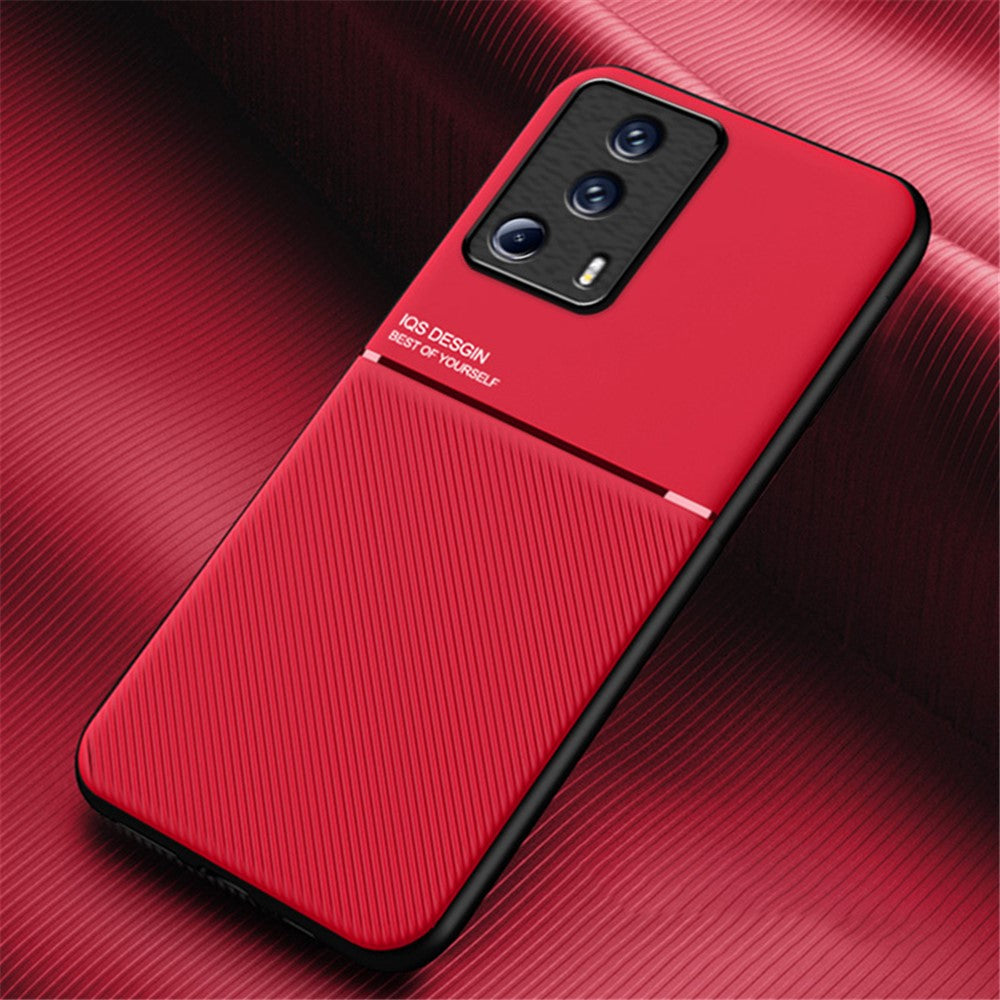 Linjer Präglat mobilskal för Xiaomi 13 Lite / Civi 2 5G, Magnetiskt Bilfäste Läder + TPU mobilskal