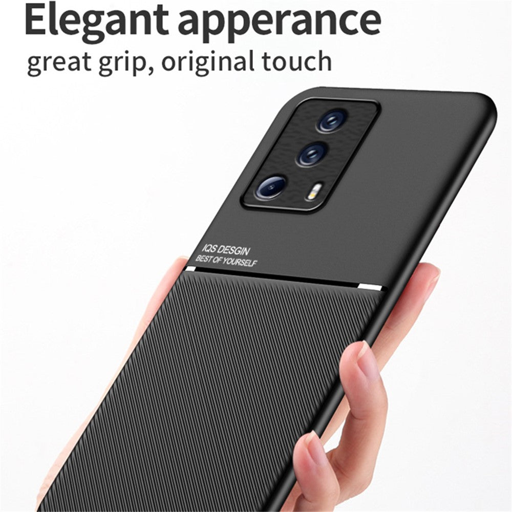 Linjer Präglat mobilskal för Xiaomi 13 Lite / Civi 2 5G, Magnetiskt Bilfäste Läder + TPU mobilskal