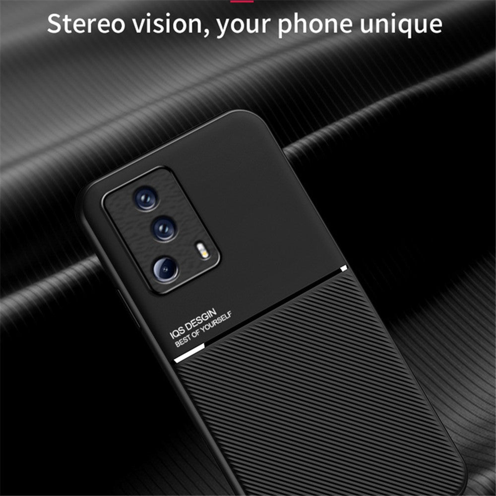 Linjer Präglat mobilskal för Xiaomi 13 Lite / Civi 2 5G, Magnetiskt Bilfäste Läder + TPU mobilskal