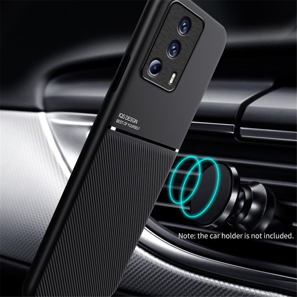 Linjer Präglat mobilskal för Xiaomi 13 Lite / Civi 2 5G, Magnetiskt Bilfäste Läder + TPU mobilskal